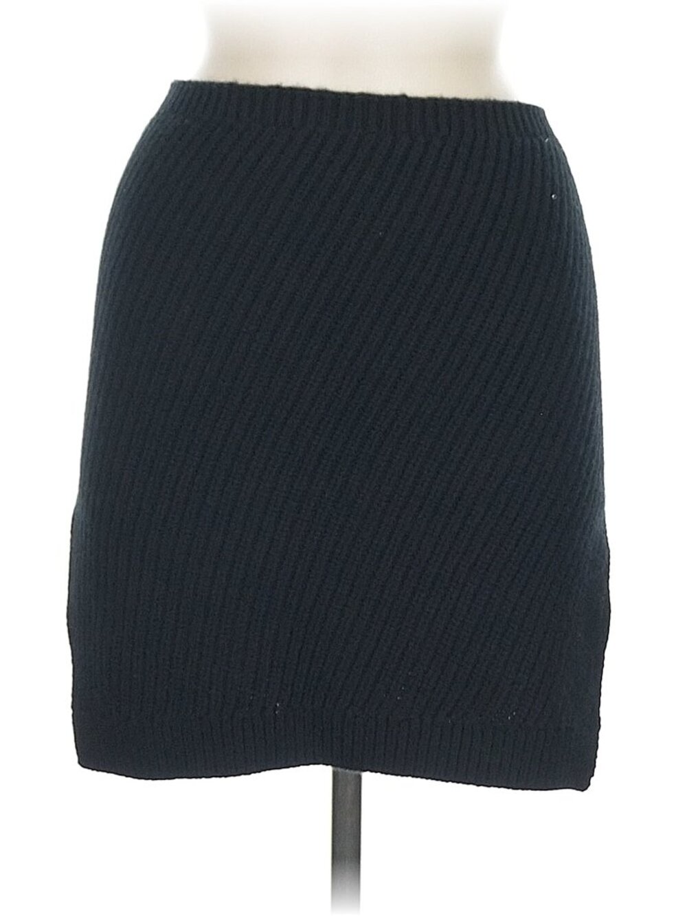 Lafayette 148 New York Black 100% Cashmere Knit Midi Skirt - Size XXS